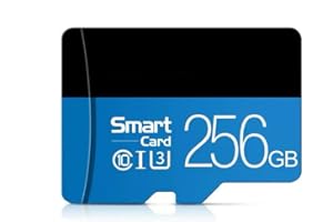 Micro Memory Card 256 GB with Adapter, C10/U3/UHS-I/A1 TransFlash Card, TF Card for Camera, Smartphone, Tablet, Drone,Blue& B
