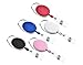 Retractable Badge Holder Carabiner Reel Clip On ID Card Holder, Pack of 5 Assorted Colors