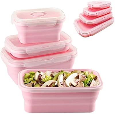 Collapsible Silicone Food Storage Containers With Lids Bpa Free