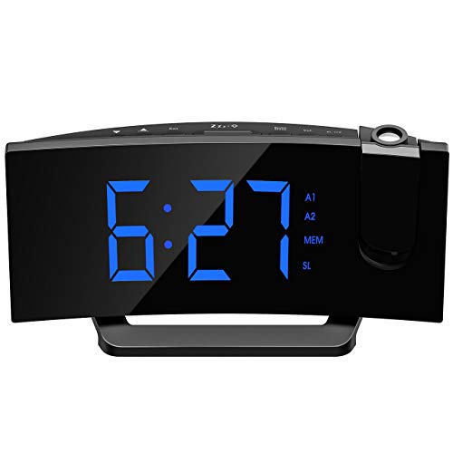 Mpow [GEN3] Projection Alarm Clock, CurvedScreen Projection Clocks