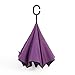 Silkclo Windproof Uv protection Reverse Folding Double Layer Inverted Umbrella Travel Umbrella and Self Standing Inside Out Rain Protection Umbrella with C-shaped Hands Free Handle