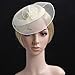 FAYBOX Vintage Mesh Wool Felt Pillbox Flower Women Fascinator Hat Hair Clip Beg Ivory