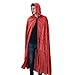Everfan Red Hooded Cape | Cloak with Hood for Halloween, Cosplay, Costume, Dress Up