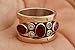 Special Design Turkish Handcrafted Jewelry Oval Cut Ruby Topaz 925 Sterling Silver Band Ring Size Options