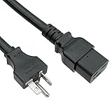 ACP1032 USA NEMA 6-20P Plug to IEC C19 SJT 6 Foot 20A 250V Power Cord with UL Certification. Note: This is a NEMA 6-20 Plug with a Prong Turned 90 Degrees. It Will not fit into a NEMA 5-15 Outlet.