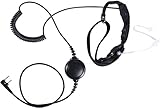 CQtransceiver Quality Noise Cancelling Whisper Tactical Throat Microphone Headset Earpiece for Airsoft Paintball Motorcycle Riding Night Club Use With Baofeng Kenwood Retevis Portable Walkie Talkie