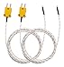 K Type 0-400C Temperature Sensor Thermocouple Probe Copper Wire (2M 2PCS)