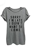 I Didn't Want To Come Relaxed T-Shirt Tee - Women - Deep Heather Grey