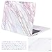 MOSISO Compatible with MacBook Pro 15 inch Case 2016-2019 Release A1990 A1707 with Touch Bar, Plastic Pattern Hard Shell Case & Keyboard Cover Skin & Screen Protector, Pink Marble