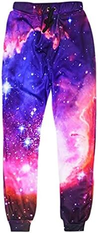 ADREAMONE 3D Galaxy Graphic Jogger Pants Trousers Women Men Cool Sweatpants