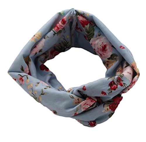 Women Headband Boho Floal Style Criss Cross Head Wrap Hair Band (Color8)
