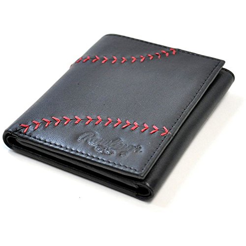 Rawlings Men's Baseball Stitch Trifold, Black
