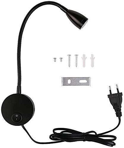 Wandleeslamp set van 2 zwanenhals lamp, LED leeslamp wandspot, leeslamp wandlamp incl. schakelaar, nachtverlichting… - Afbeelding 6