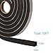 Window Foam Seal Tape 1/2Inch Wide X 1/2Inch Thick, High Density Self Adhesive Weather Stripping Insulation Door Foam Tape,10 Feet Long