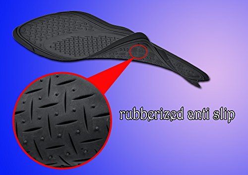 Zento Deals 3 Piece Black Universal Fit Premium Quality Full Rubber-All Weather Heavy Duty Vehicle Floor Mats