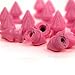 RUBYCA 12MM 100 Sets Metal Tree Spikes and Studs Metallic Screw-Back for DIY Punk Leather-Craft Pink