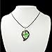 JEWELRIESHOP Assorted Color Handmade Italian Murano Glass Floral Pendant with 18 inches Genuine Leather Chain