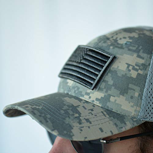 Military Tactical [MESH] Hat Bundle: 20-in-1 Tool, Operator Cap Embroidered Morale Patches (Velcro) Pouch Airsoft/Paintball - [U.S. Army - ACU Digital Camo] - Thumbnail 2