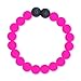 Mana Vibes Kids Beaded Bracelet for Kids, Silicone and Lava Rock Beads (Pink)