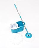 Goplus Microfiber Spin Mop with Bucket and 2 Heads Mop