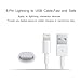 iPhone Charger, Lightning Cable 5Pack 3FT iPhone Charger Cables, USB to Lightning Wire Data Sync Charging Cord Compatible iPhone X/8 Plus/7 Plus/6s/6 Plus/6s Plus/5/5s/5c/iPad/iPod, White