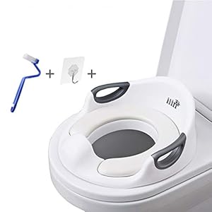 Potty Training Seat For Kids Boys Girls Toddlers Toilet Seat For Baby With Cushion Handle And Backrest Toilet Trainer…