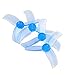 16pcs Gemfan 2040 3-Blade Propellers 2.0 Inch Triblade Props Compatible with 0804 0806 1103 1104 1105 6200-10000KV Brushless Motors (Transparent and Transparent Blue)