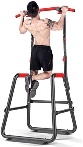Parallel Bars RELIFE REBUILD YOUR LIFE Power Tower Workout Dip Station For Home Gym Strength Training Fitness Equipment Fitness Tall Parallettes (Color : Black, Size : 115 * 80 * 83CM)