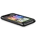 eForCity® TPU Rubber Skin Case Compatible with HTC Droid Incredible 2 / Incredible S, Frost Black S Shape