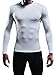 NELEUS Men's 3 Pack Athletic Compression Sport Running T Shirt Long Sleeve Base Layer,Black,Grey,Whie,US L,EU XL