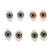 MagiDeal Oval Flat Back Plastic Eyes 6mm Iris for Porcelain or Reborn Dolls Making DIY Supplies Pack of 4 Pairs
