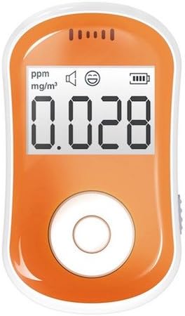 Stylish AIR QUALITY METER | TVOC &amp; Formaldehyde | 2018 New Design | 0.001ppm = 1 ppb resolution | Modern sleek and small design | Built-in lithium with USB recharge | (Orange)