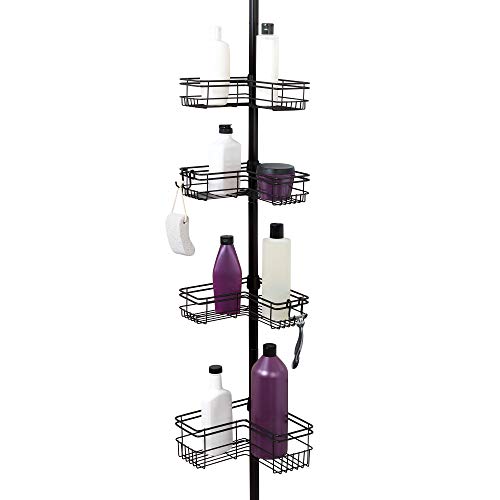 Zenna Home Pole Shower Caddy, Bronze