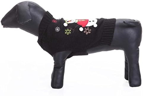Puppy Clothes,2017 New Hot Sale Christmas Black Snowman Embroidered Pet Dog Cute Clothes Puppy Winter Sweater by Neartime (M, Black)