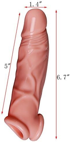 Silicone penile Condom Expander expands Male Chastity Toys Lengthen Cock Sleeves-jaj11