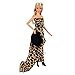 Evening Wedding Party Leopard Clothes Wears Dress Outfit Set for Barbie Doll
