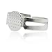 50pcs 8mm Silver Plated Adjustable Flat Rings Blank Base Jewelry Findings