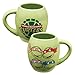 Vandor 38062 Teenage Mutant Ninja Turtles 18 oz Oval Ceramic Mug, Green, Red, Purple, and Orange