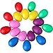 Hestya 18 Pieces Easter Eggs Colorful Maracas Eggs Plastic Egg Shakers Set Maracas Eggs Shakers for Easter Party Bag Fillers Party Favors Musical Toys, 6 Colors