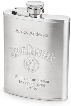 Personalized Jack Daniel’s 6-OZ. Flask with Engraving Included