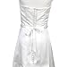 Remedios Rhinestone Satin Bridal Sash Belt for Wedding Dress,Off White