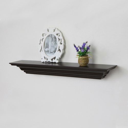 Naiture 48 x 5-1/4 x 3-1/4 Inch Fireplace Mantel Shelf, Espresso