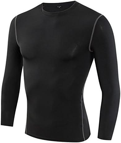 Onlyway Onlway Men's Thermal Long Sleeve Shirt Fleece Lined Base Layer Top Winter Keep Warm Underwear Suitable for Winter, Outdoor Work, Travel, Active Sports