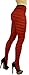 ToBeInStyle Women's Colorful Opaque Striped Tights Pantyhose Stocking Hosiery - Black/Red - One Size