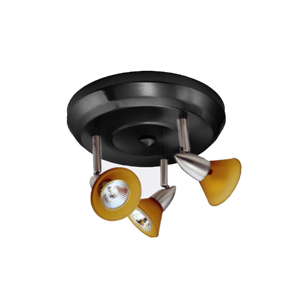 Photo 1 of Jesco Lighting LT3122Y-BL 3-Light Die Cast Fixture with Glass and 50W Built-in Electronic Transformer, Yellow