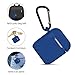 Airpod Silicone Case Cover with Keychain/Strap/Earhooks/Accessories Storage Travel Box for Apple Airpods 2&1, Best Gift for Your Air Pod (Navy Blue)