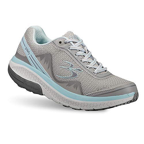 Gravity Defyer Pain Relief Women's G-Defy Mighty Walk Athletic Shoes 7.5 W US- Shoes for Plantar Fasciitis - Gray, Blue