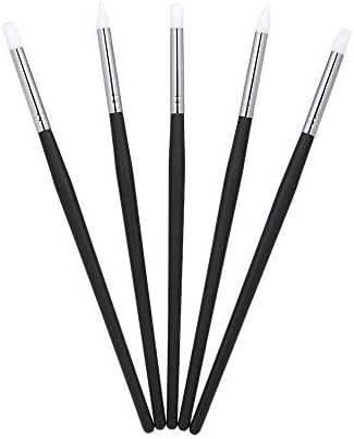 5pcs White Dental Resin Brush Pens Dental Shaping Silicone Tooth Tool
