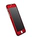 For iphone 6s Plus 5.5Inch, Mchoice New Hybrid Tempered Glass+Acrylic Hard Case Cover for iPhone 6S Plus 5.5inch (Red)
