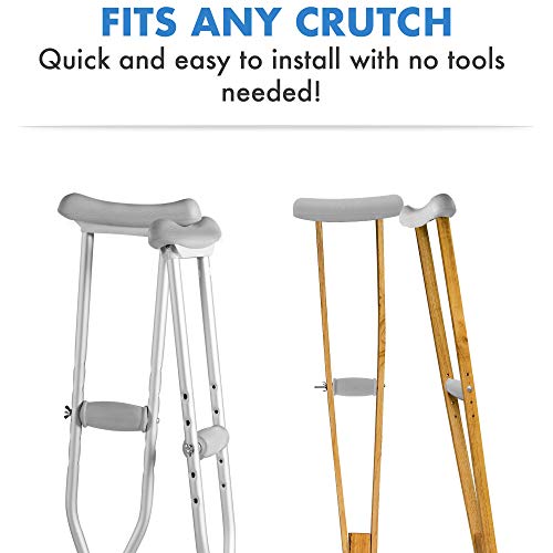 Pivit Ultra Crutch Accessory Kit Universal, Gray Includes Rubber
